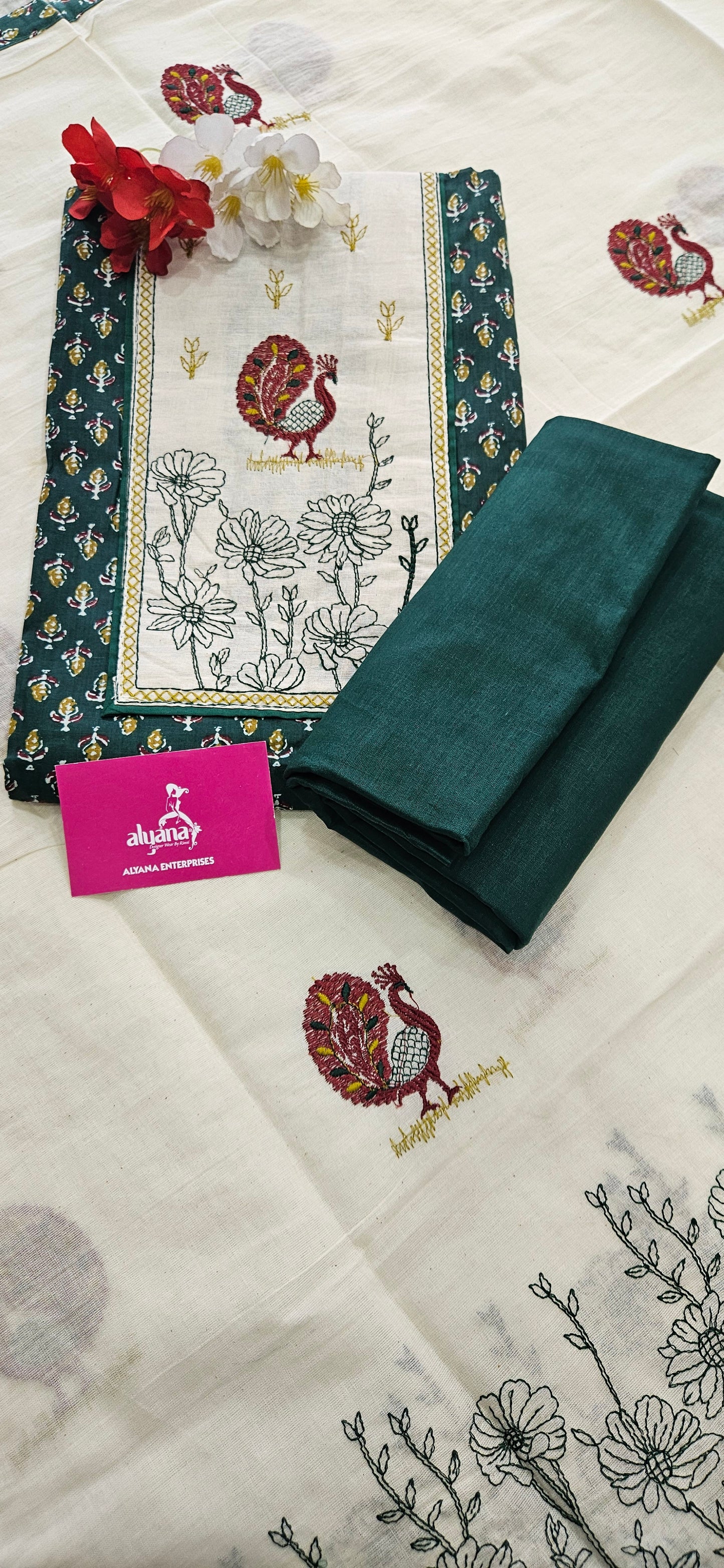 KT 1244 Pure Cotton Unstitched Suit 2