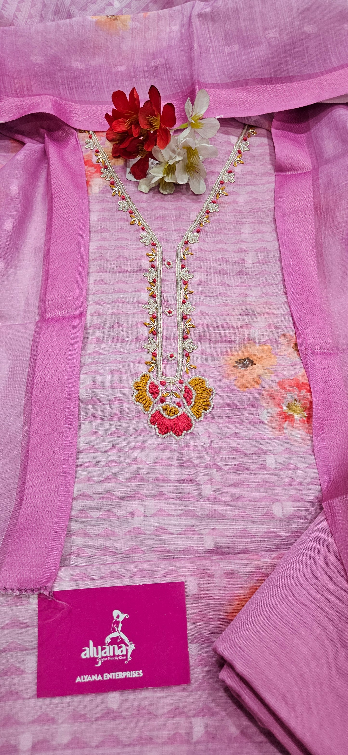 VT Raaj Linen Cotton Unstitched Suit 2