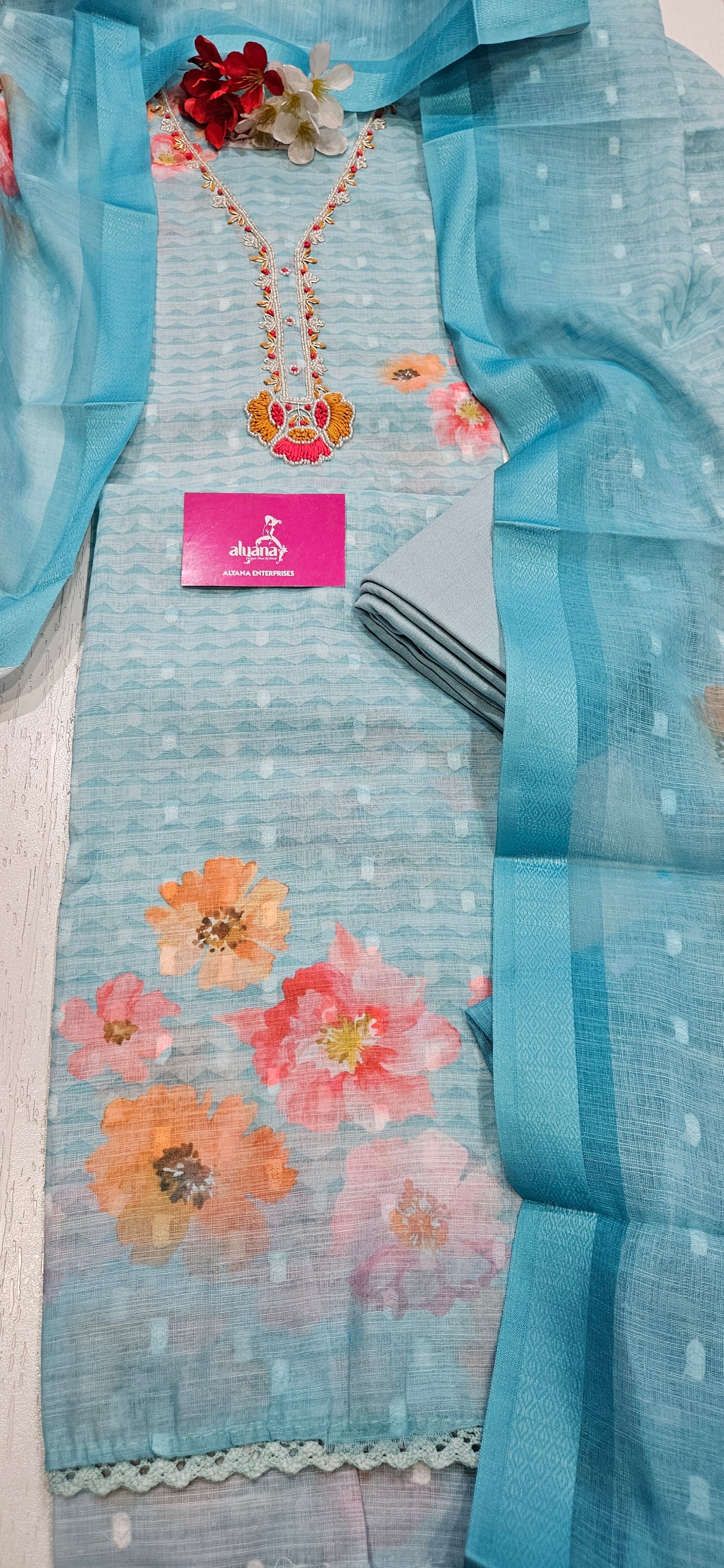 VT Raaj Linen Cotton Unstitched Suit 4