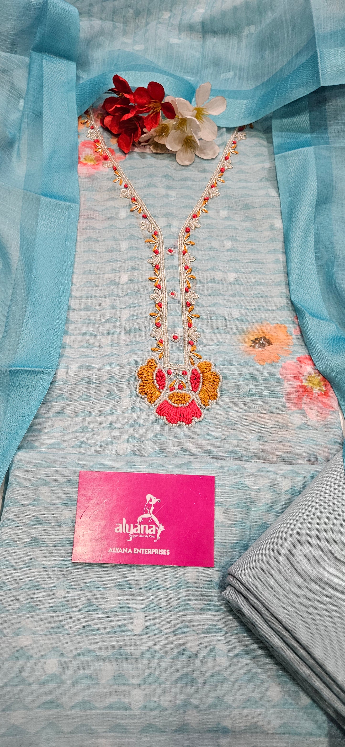 VT Raaj Linen Cotton Unstitched Suit 4