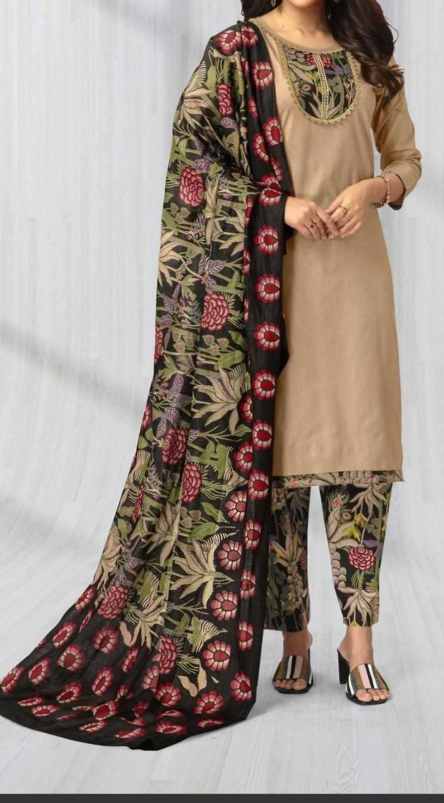 Stitched Cotton Suit - 3XL Size Style 5