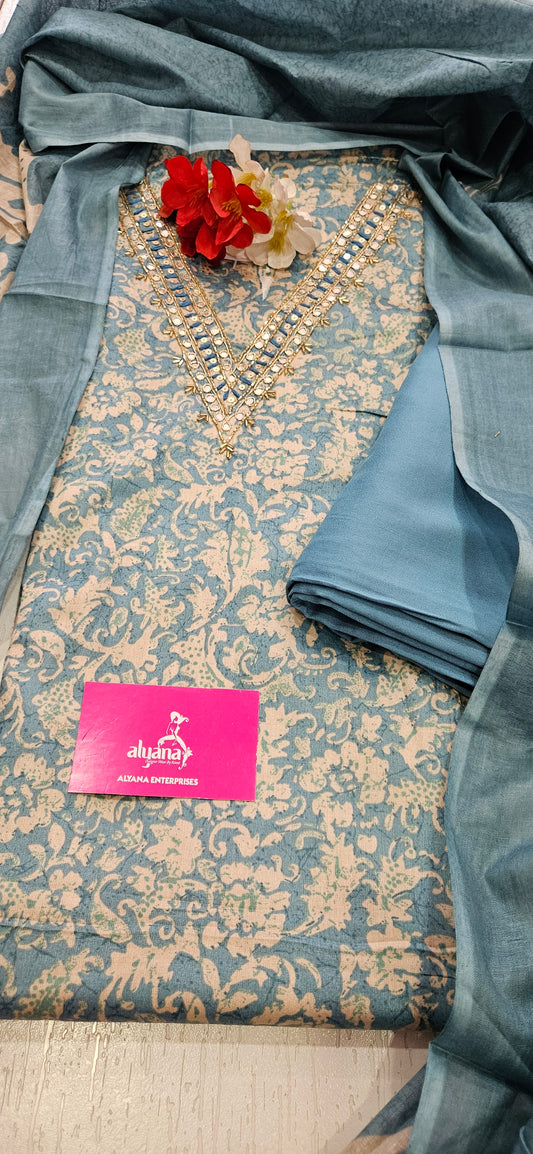 Taanish Winzo Glace Cotton Unstitched Suit 4