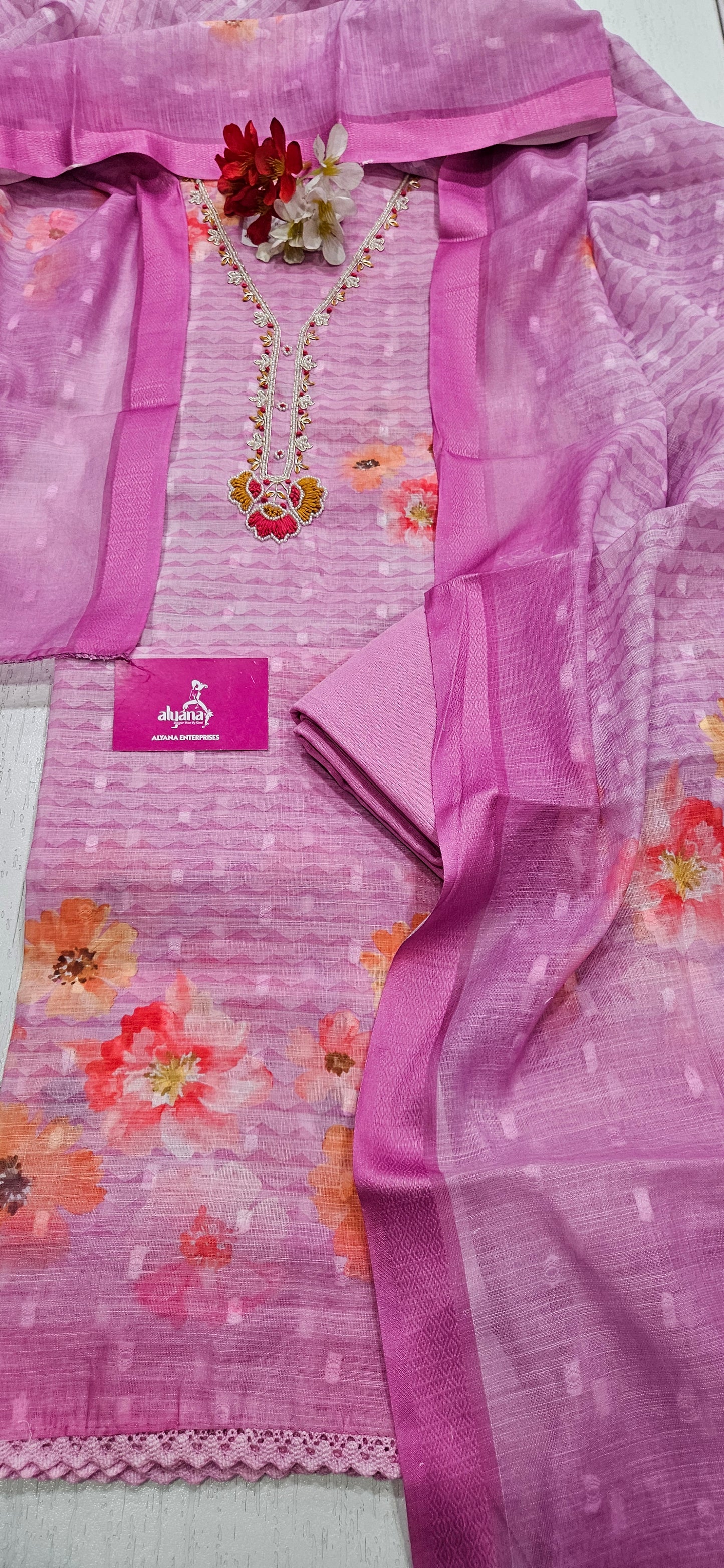 VT Raaj Linen Cotton Unstitched Suit 2