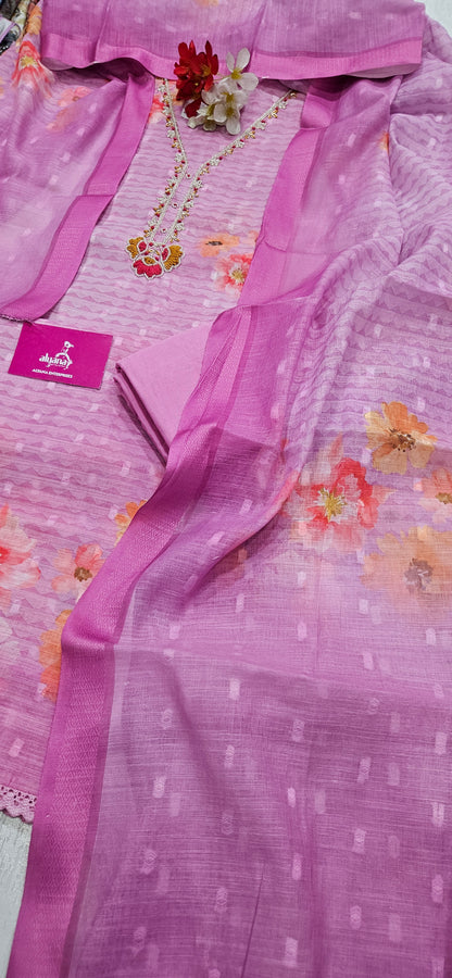 VT Raaj Linen Cotton Unstitched Suit 2