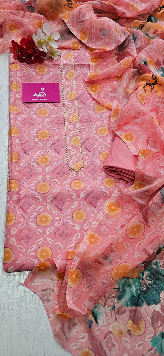 Bella Bella Lawn Cotton 3-Piece Unstitched Suit 1