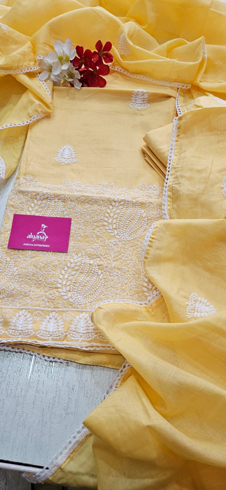 Aavsar Munch Pure Cotton Unstitched Suit 1